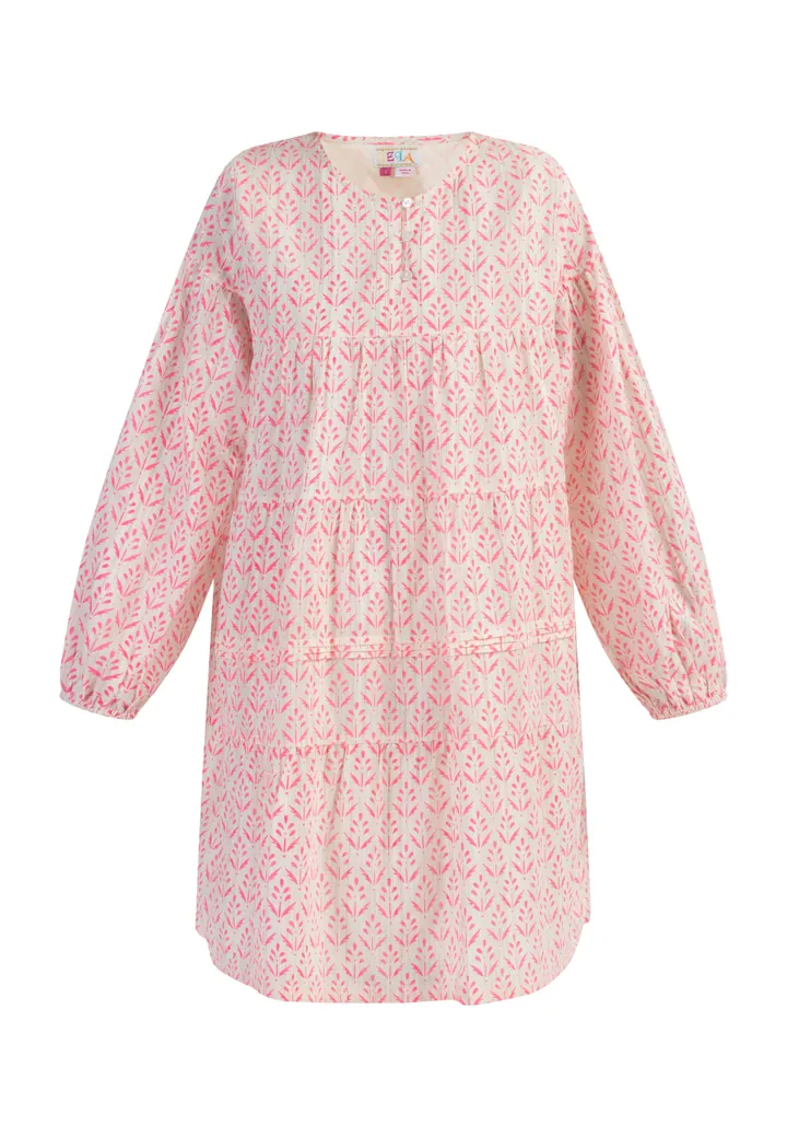 IZIA Vestido piedra / rosa claro / blanco natural