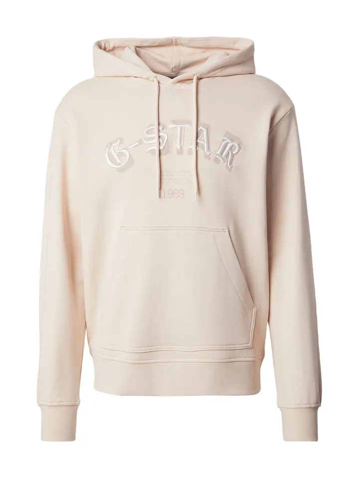G-STAR Sudadera beige / beige oscuro / blanco