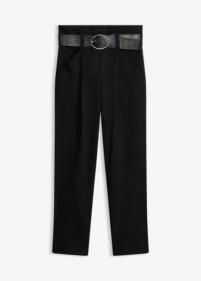 Pantalón de pinzas de algodón
