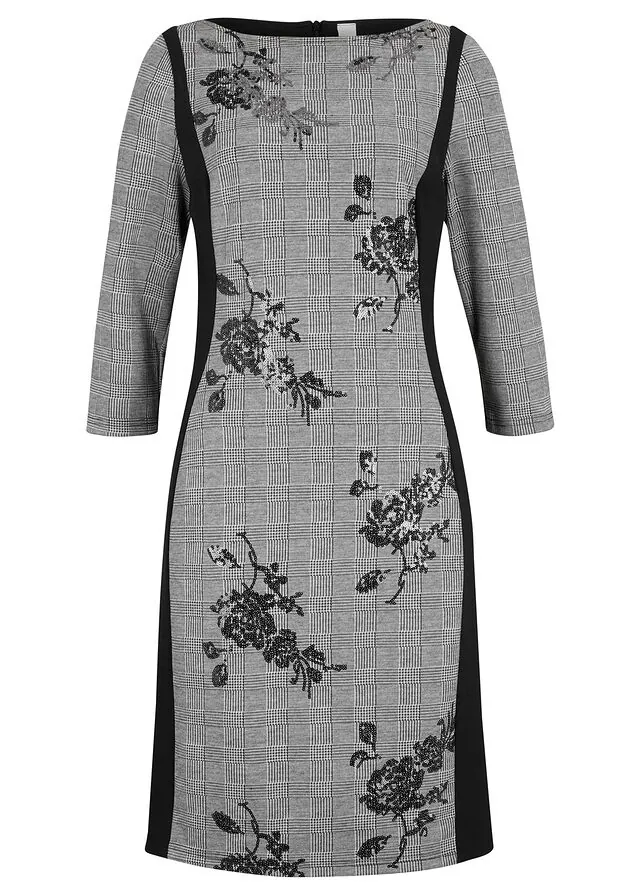 Vestido de tubo con bordado de lentejuelas