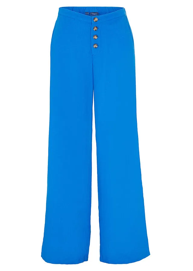 Pantalón palazzo largo con lino