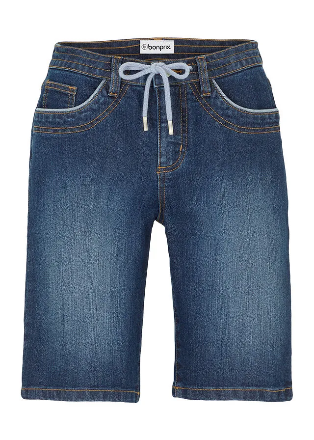 Cómodas bermudas vaqueras elásticas con cordón
