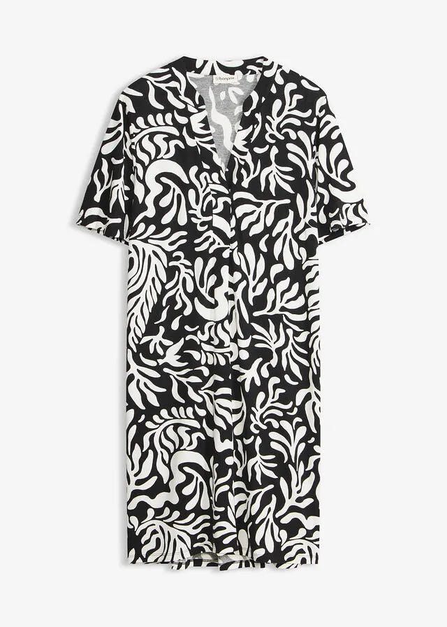 Vestido tipo túnica de mezcla de viscosa suave