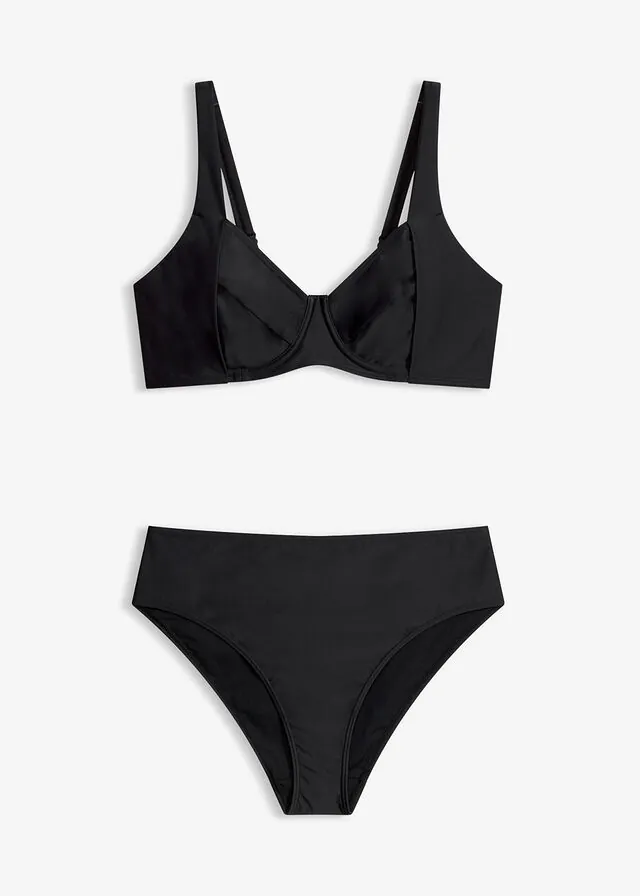 Bikini reductor con braguita de talle alto y un ligero efecto moldeador (2 piezas)