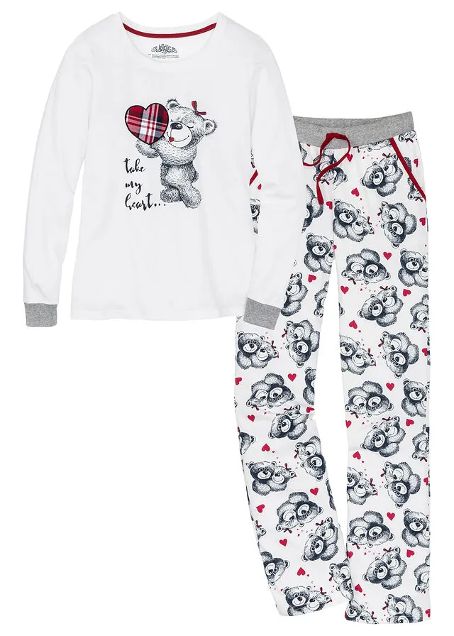 Pijama con aplicación de franela