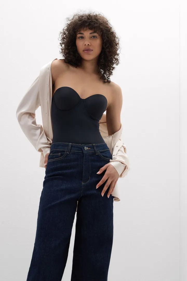 Intimissimi Body de palabra de honor Giada de Microfibra Ultraligera Mujer Marrón Tamaño 100B