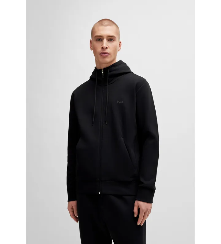 BOSS para hombre. 50506161 Sudadera Saggy negro (L), Casual, Algodón, Manga larga