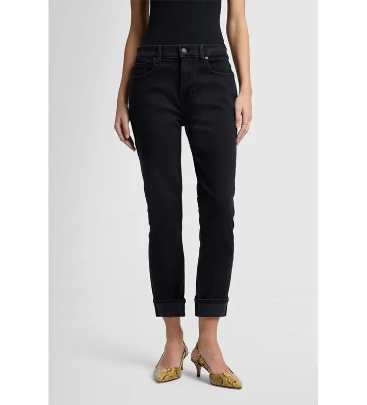 7 For All Mankind para mujer. JSDTC880SN Jeans Slim de talle medio negro (24), Casual