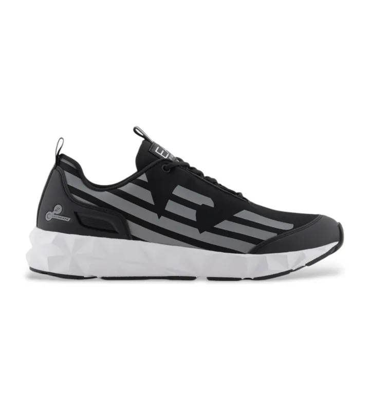 EA7 unisex. X8X217_XK433 Zapatillas tecnología C2 negro (35 1/3), Plano, Cordones, Casual, Deportivo, Multideporte