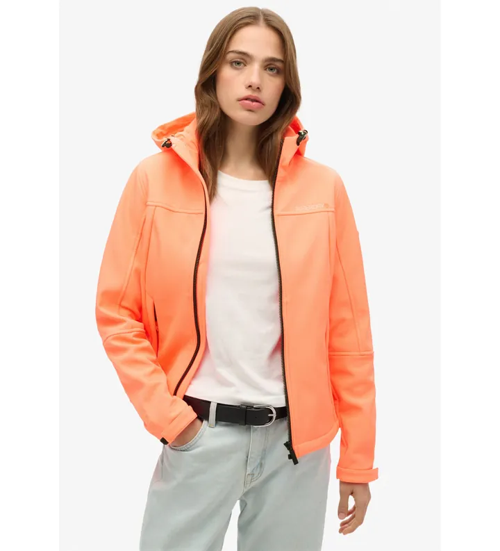 Superdry para mujer. W5011903A Chaqueta con capucha Classic Trekker coral (S), Casual, Poliéster Reciclado, Sostenible