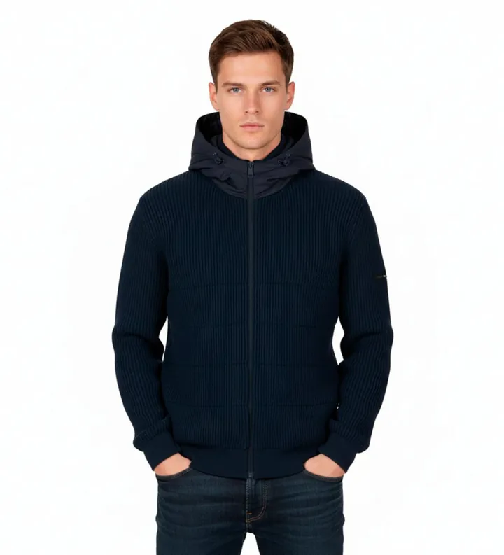 EA7 para hombre. 7M000726_AF18024 Chaqueta Bomber marino (M), Casual, Poliéster