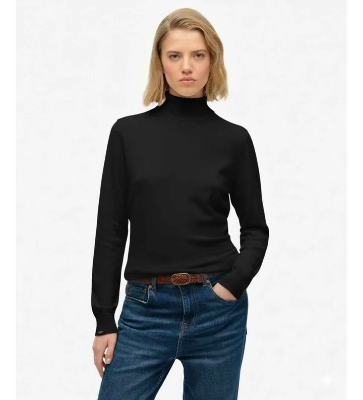 Superdry para mujer. W6110645A Classic Turtl negro (M), Casual, Poliéster