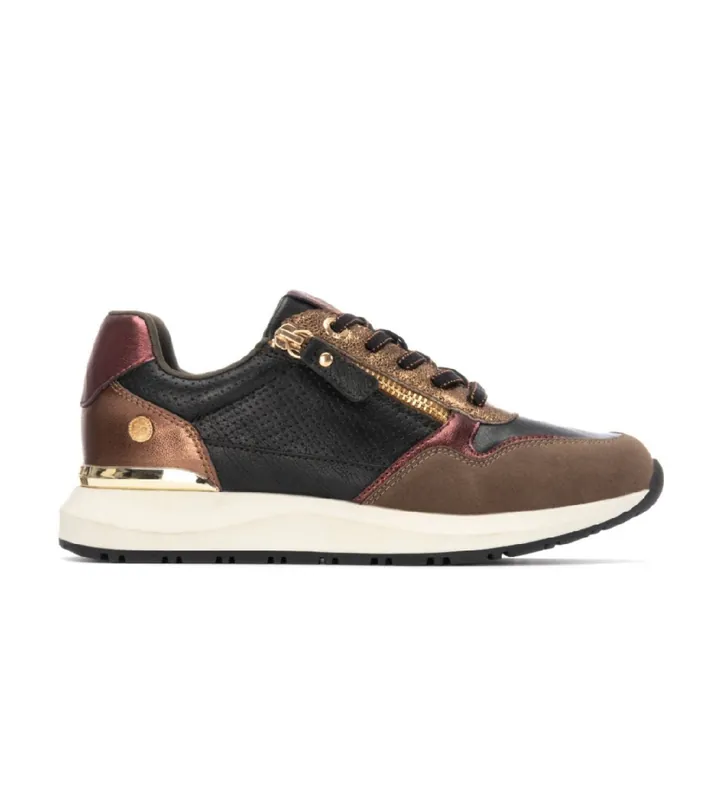 Xti para mujer. 14421803-KAKI Zapatillas 144218 verde (36), Plano, Cremallera, Casual
