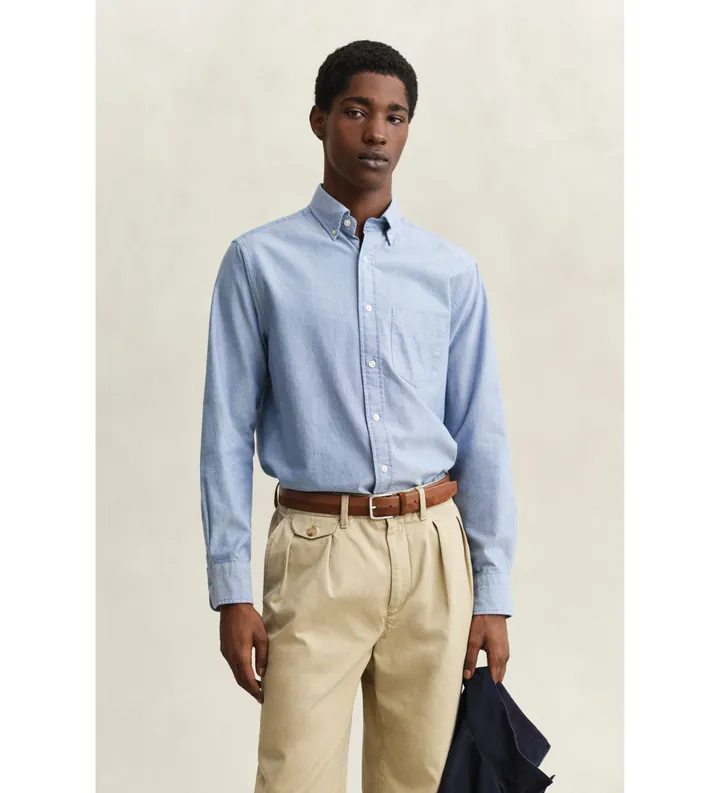 Gant para hombre. 3250255 Camisa Oxford Regular Fit Archive azul (3XL), Casual, Algodón, Clásico, Manga larga