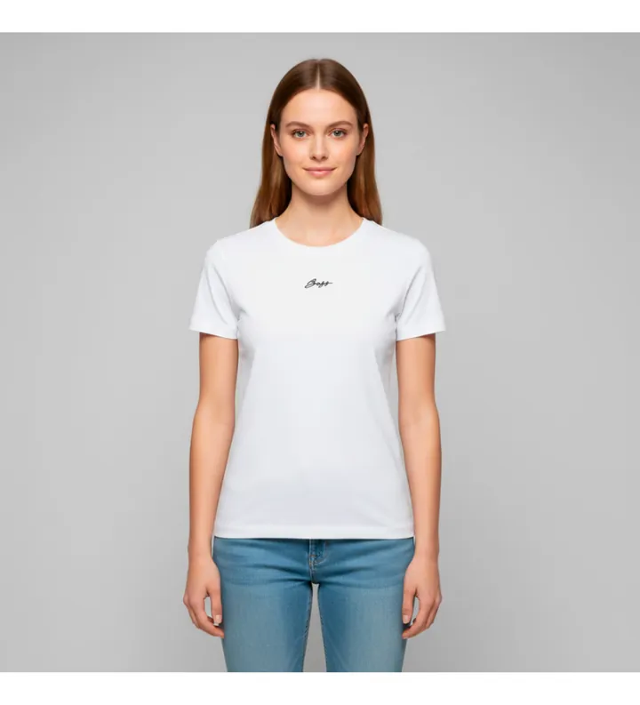 BOSS para mujer. 50554696 Camiseta Elove blanco (M), Casual, Algodón, Manga corta