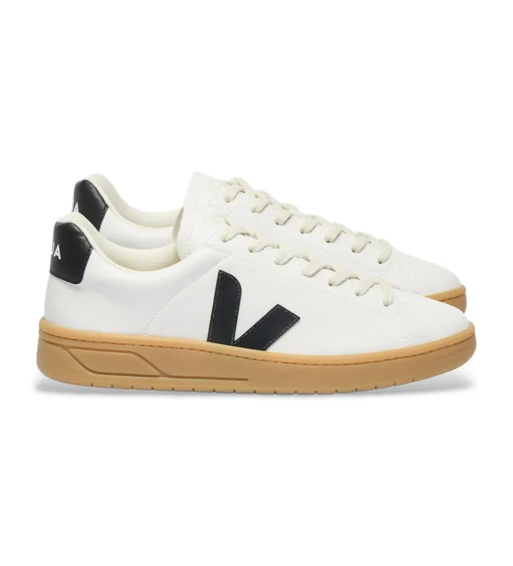 VEJA para mujer. UC0720761 Zapatillas de piel Urca blanco, negro (37), Plano, Cordones, Casual