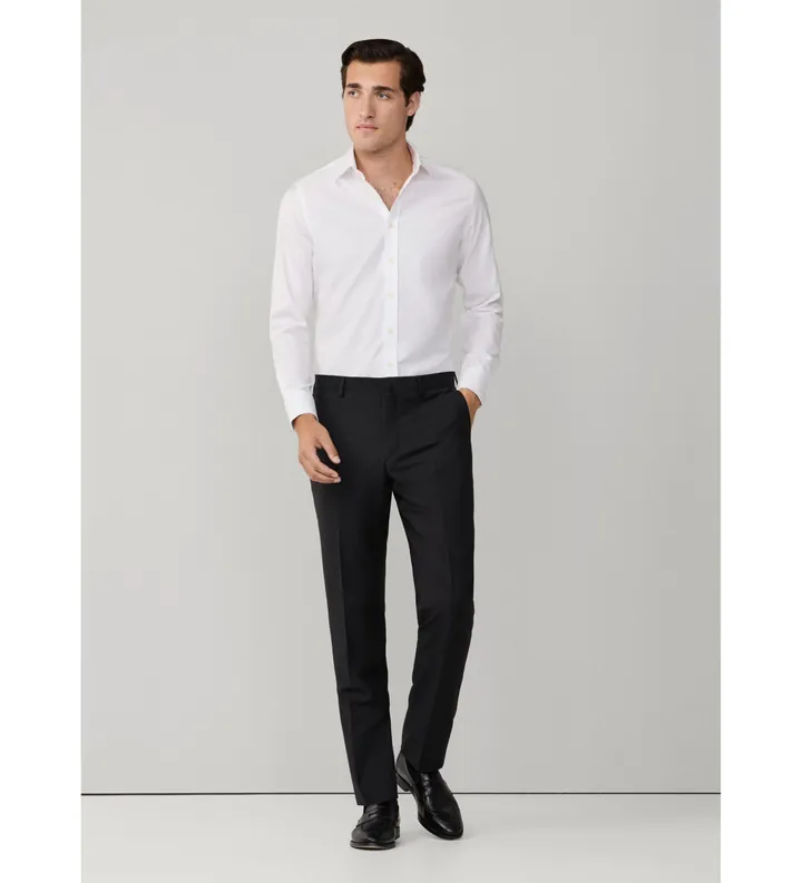 Hackett London para hombre. HM470591 Pantalón Plain gris oscuro (31), Casual, Fiesta, Lana, Clásico