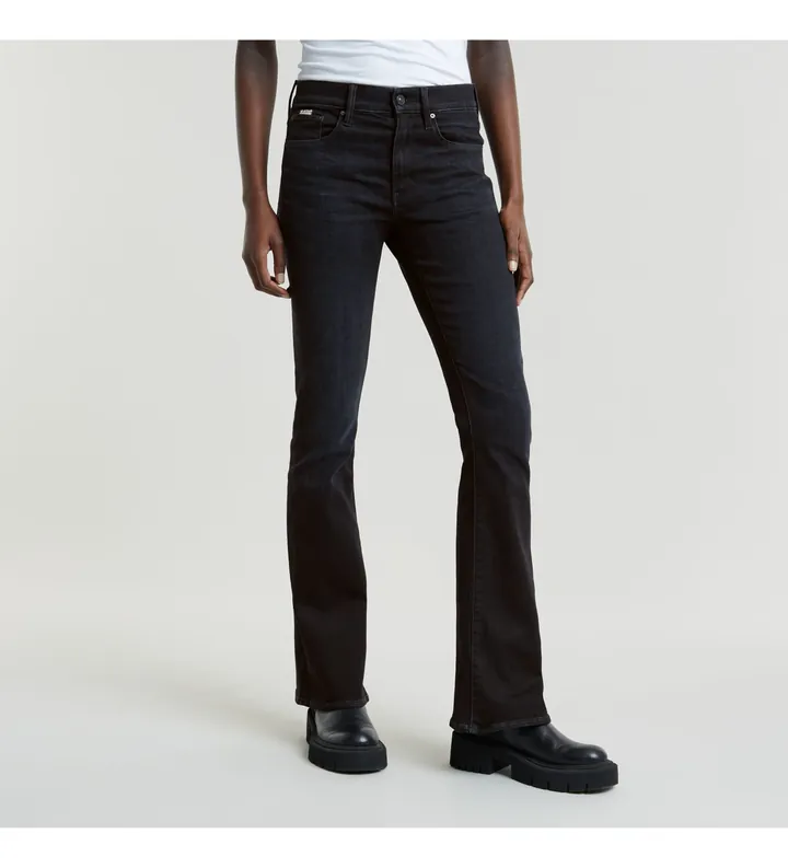 G-Star para mujer. D21290-A634-G730 Jeans 3301 Flare negro (28/30), Casual, Denim, Sostenible, Algodón Reciclado