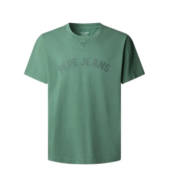Pepe Jeans para hombre. PM5010295 Camiseta Gio verde (M), Casual, Algodón, Manga corta