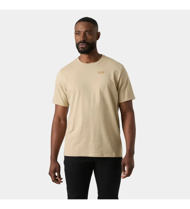 Helly Hansen para hombre. 54599 Camiseta Core Graphic T 2.0 beige (M), Casual, Algodón, Manga corta