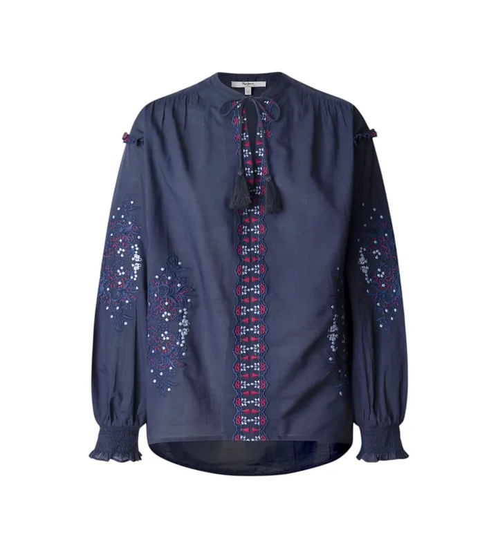 Pepe Jeans para mujer. PL3051425 Camisa Beliza marino (L), Casual, Algodón, Manga larga