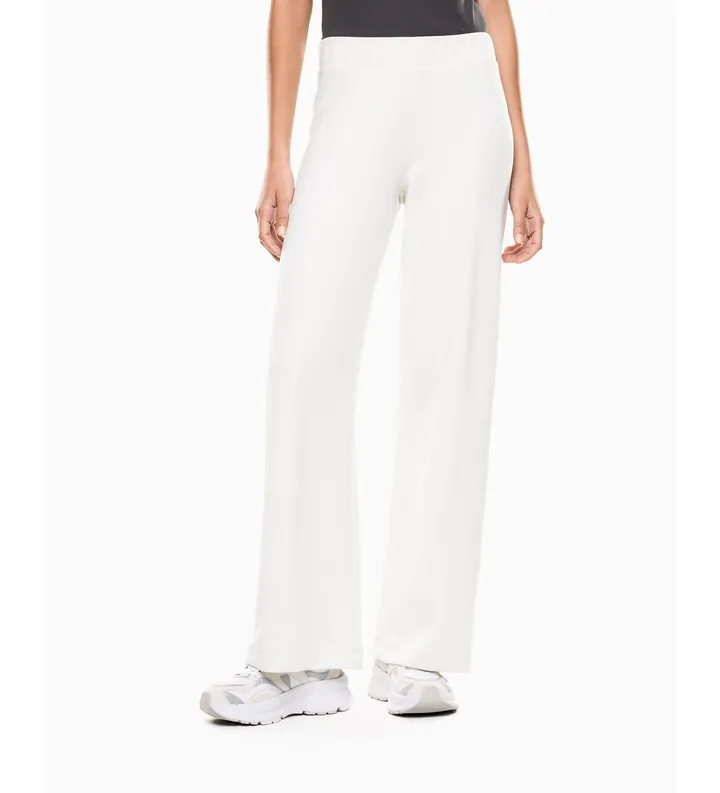 EA7 para mujer. 7W001017_AF24375 Pantalón de punto elástico Precious blanco (L), Casual, Poliéster