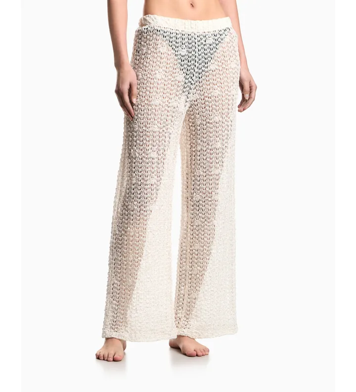 Emporio Armani para mujer. EW003420_AF20251 Pantalón Beach beige (L), Casual, Algodón