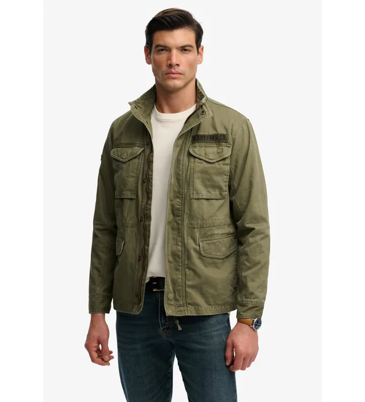 Superdry para hombre. M5012359A Chaqueta Military M65 verde (3XL), Casual, Algodón