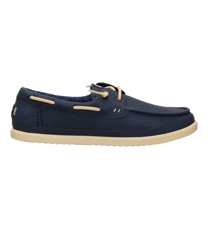 HeyDude para hombre. HD45139 Zapatillas Harbor Lo Classic marino (41), Tela, Plano, Cordones, Casual