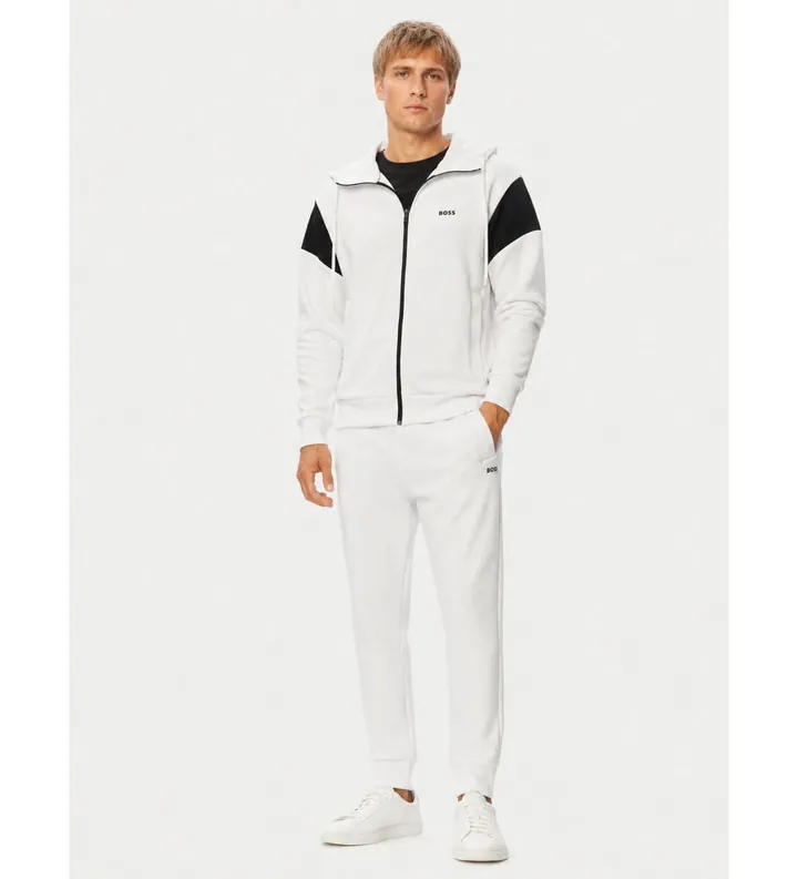 BOSS para hombre. 50569918 Chándal Set blanco (L), Casual, Algodón, Manga larga