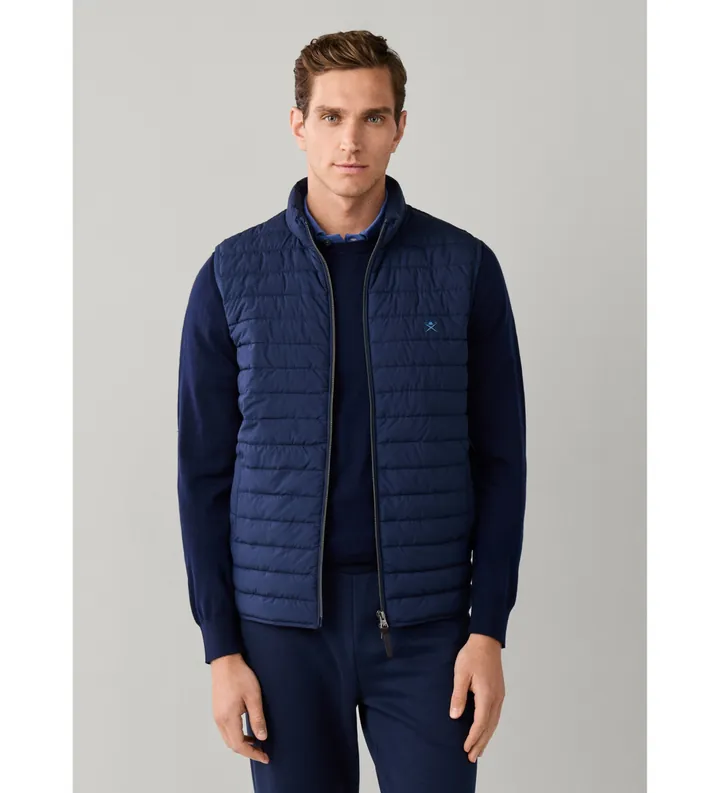 Hackett London para hombre. HM4000197 Chaleco Ultra marino (L), Casual, Poliéster