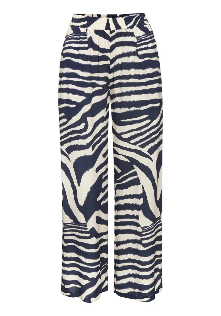 LASCANA Pantalón  beige / marino