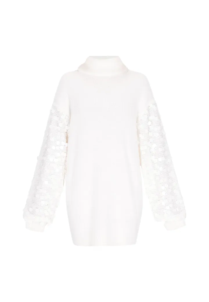 IZIA Vestido de punto blanco