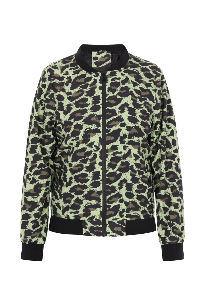 myMo ROCKS Chaqueta de entretiempo 'Cosimon' marrón / lima / negro