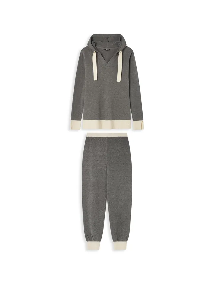 Gisela Pijama gris / blanco