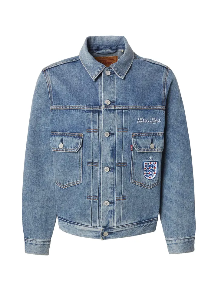 LEVI'S ® Chaqueta de entretiempo 'England Football Type II'  azul denim / rojo / blanco