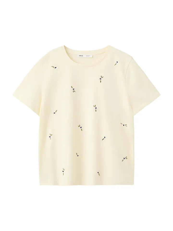 MANGO Camiseta 'FLOWI' amarillo