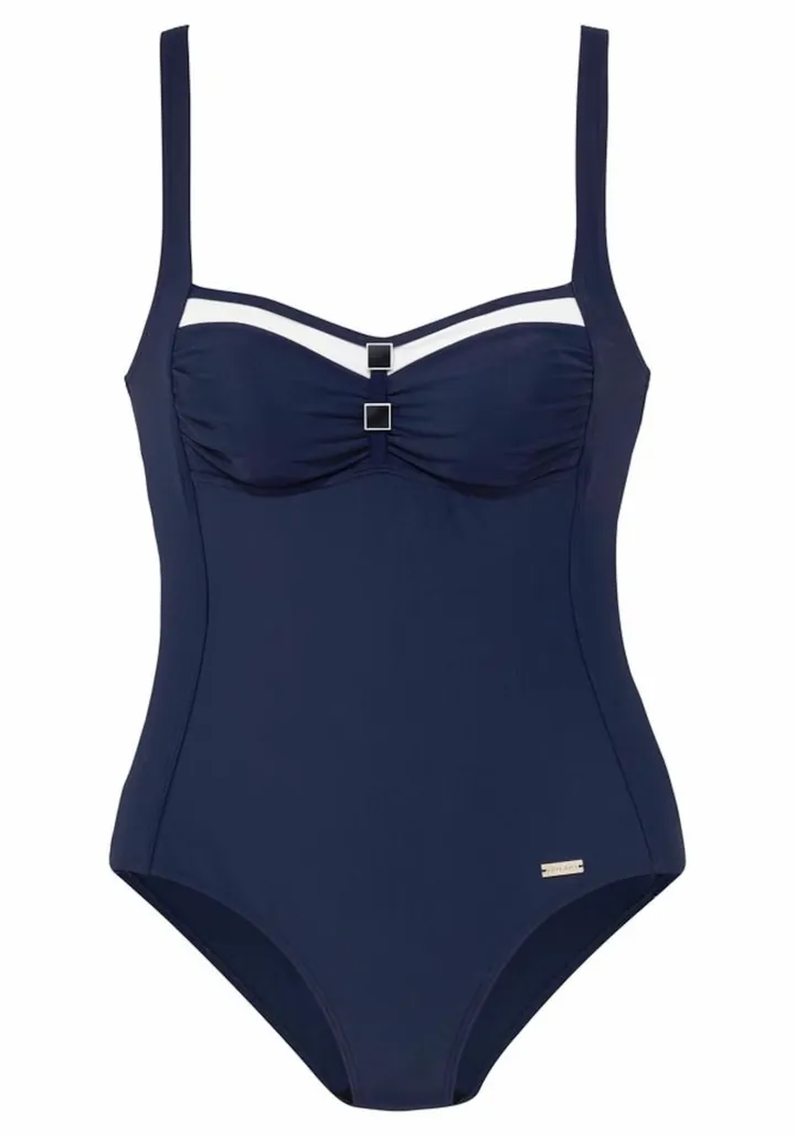 LASCANA Bañador moldeador navy / blanco