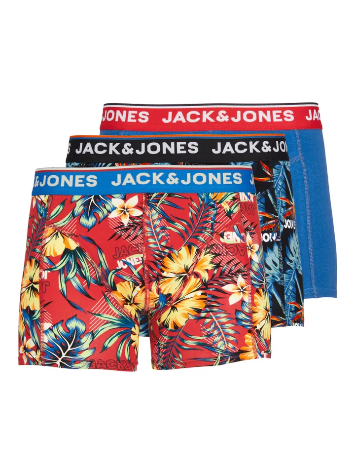 JACK & JONES Calzoncillo boxer 'JJAzores'  azul / rojo / negro / blanco
