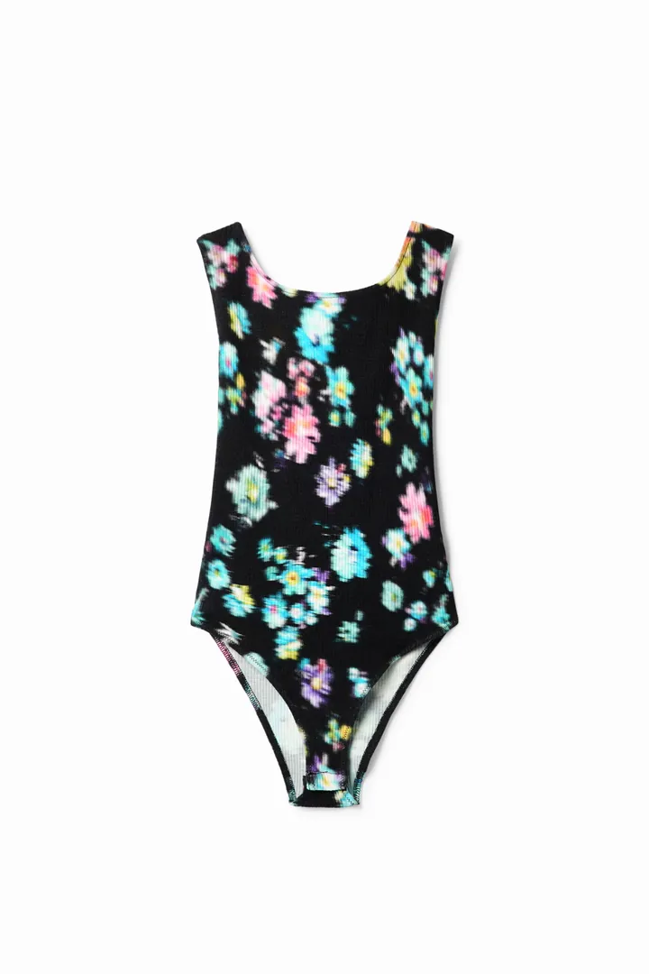 Desigual, Body canalé tirantes, Viscosa, Negro, L