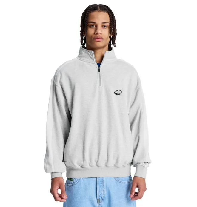 Flow Down - Sudadera con cremallera 1/4 Gris Hombre