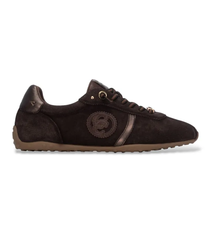 Carmela para mujer. 16438302-MARRON Zapatillas de Piel 164383 marrón (36), Plano, Cordones, Casual