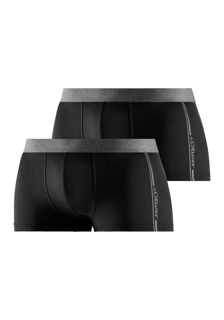 s.Oliver Calzoncillo boxer gris moteado / negro