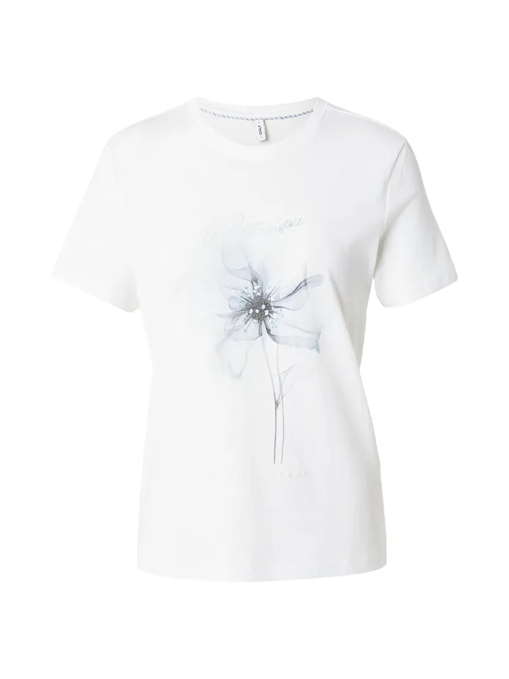 ONLY Camiseta 'ONLKITA' azul claro / negro / blanco