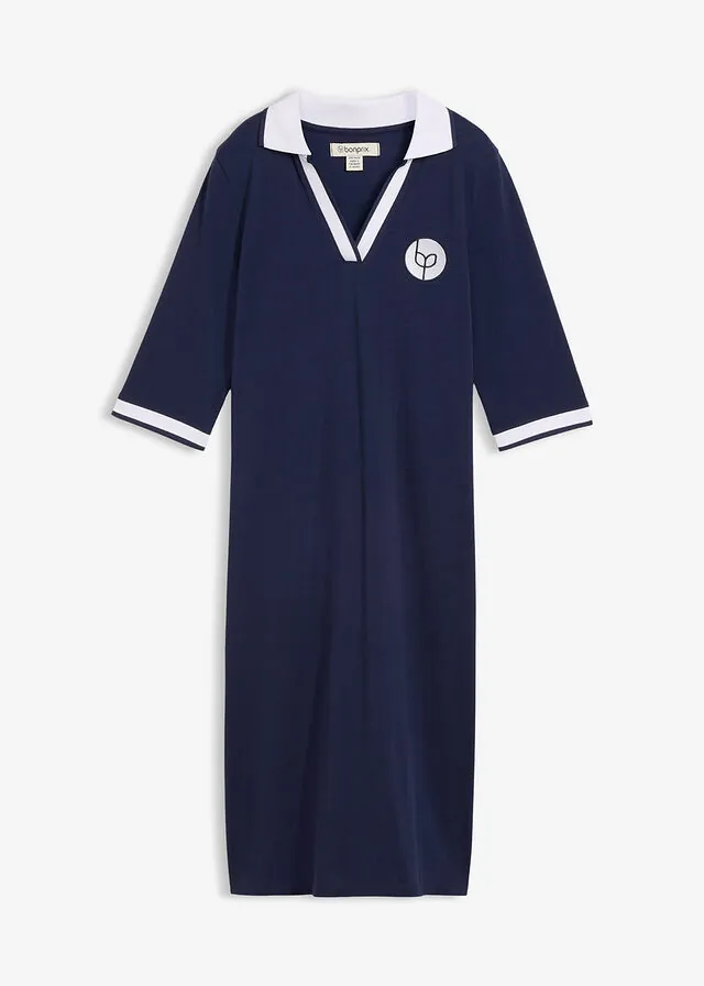 Vestido tipo polo de algodón puro