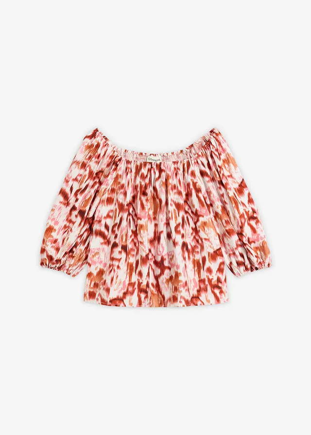 Blusa de mezcla de viscosa fluida
