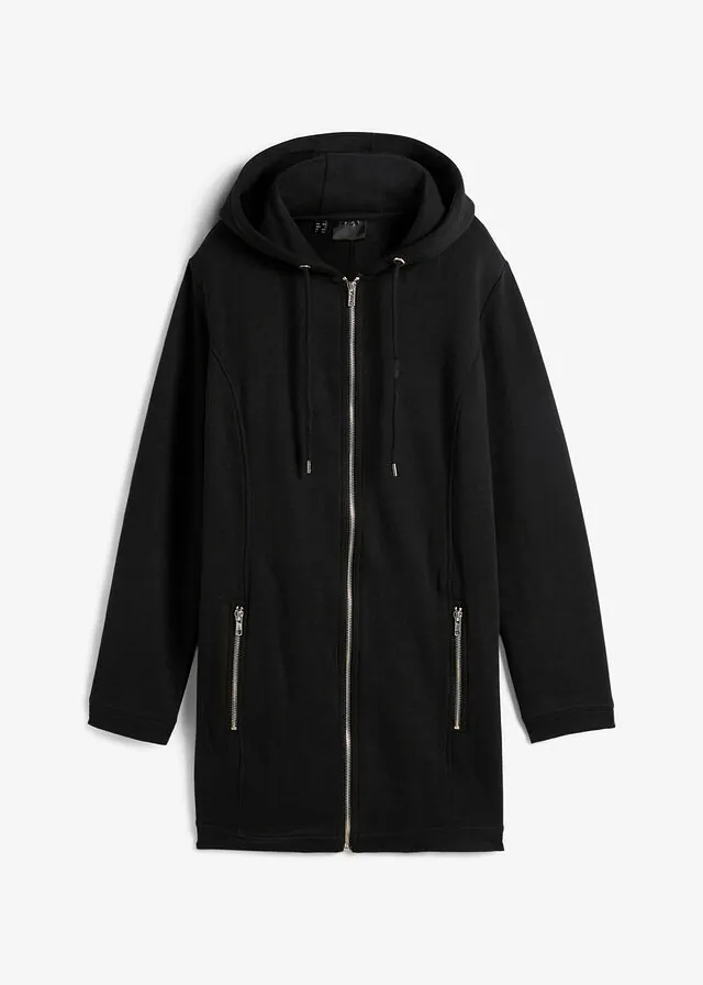 Chaqueta de chándal larga con bolsillos con cremallera