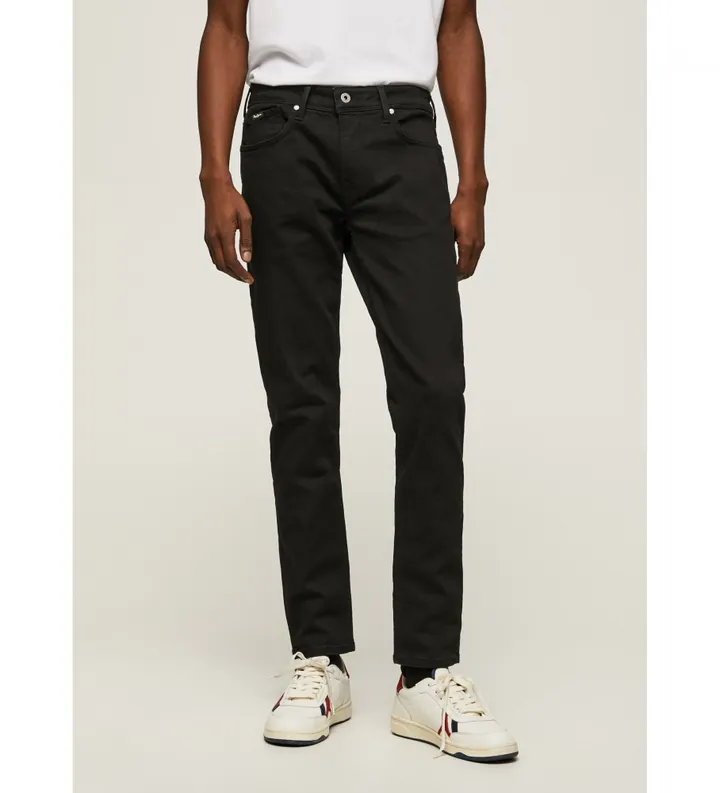 Pepe Jeans para hombre. PM206321XE5 Jeans Finsbury Skinny negro (29/32), Casual, Algodón, Denim, Sostenible