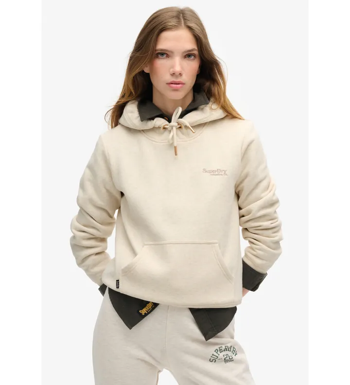 Superdry para mujer. W2012180A Sudadera Essential Logo beige (L), Casual, Algodón