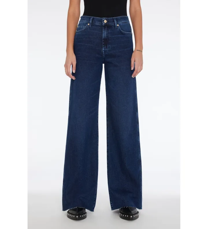 7 For All Mankind para mujer. JSP0A910LC Jeans Acampanados tiro alto azul (24), Casual